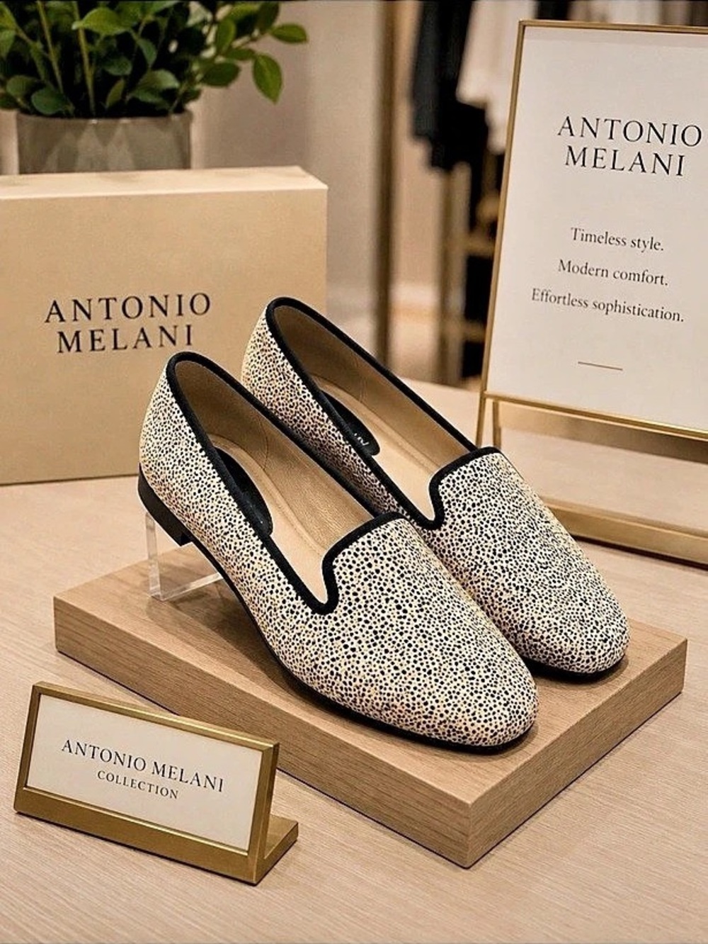 Antonio Melani Gigi Calf leopard print calf hair flats size 7.5